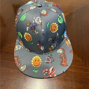 Plants vs Zombies Fun Cartoon Floral & Zombie Snapback Hat
